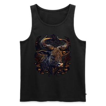 Ox Zodiac Animal Chinese Astrology Horoscope - Männer Premium Bio Tank Top - Schwarz - Vorne - Michal (187cm)