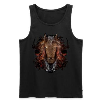 Abstract Horse Zodiac Animal Chinese Horoscope - Männer Premium Bio Tank Top - Schwarz - Vorne - Michal (187cm)