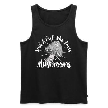 Cueilleur de champignons Chasseurs de champignons Amateurs de champignons Champignons Ferme de champignons - Débardeur bio Premium Homme - noir - Devant - AI Model Male 178 light (178cm)