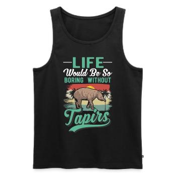 Tapir Gift Lowland Tapir Tapirdae Tapir - Men's Premium Organic Tank Top - black - Front - AI Model Male 178 light (178cm)