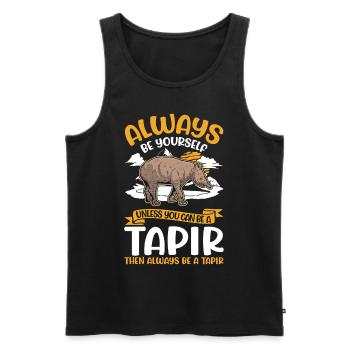 Always be yourself Tapir Lowland Tapir - Men's Premium Organic Tank Top - black - Front - AI Model Male 178 light (178cm)