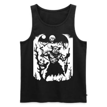 Dunkle Kunst Okkulte Gothic Batcave Mädchen Post Punk Fledermaus - Männer Premium Bio Tank Top - Schwarz - Vorne - AI Model Male 178 light (178cm)