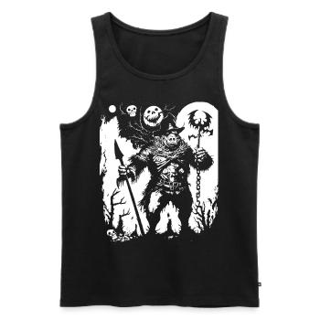 Dark Art Occulte Horreur Squelette Thrash Metal Grin - Débardeur bio Premium Homme - noir - Devant - AI Model Male 178 light (178cm)