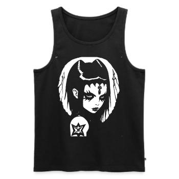 Dark Art Occulte Gothique Batcave Girl Post Punk Bat - Débardeur bio Premium Homme - noir - Devant - Michal (187cm)