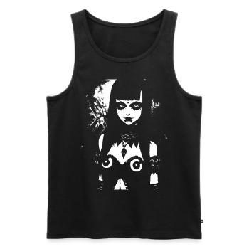 Dark Art Occulte Gothique Batcave Girl Post Punk Bat - Débardeur bio Premium Homme - noir - Devant - AI Model Male 178 light (178cm)