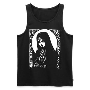 Dunkle Kunst Okkulte Gothic Batcave Mädchen Post Punk Fledermaus - Männer Premium Bio Tank Top - Schwarz - Vorne - AI Model Male 178 light (178cm)