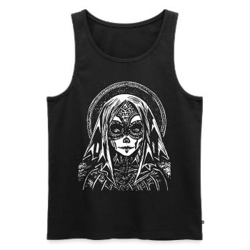 Dark Art Occulte Gothique Batcave Girl Post Punk Bat - Débardeur bio Premium Homme - noir - Devant - AI Model Male 178 light (178cm)