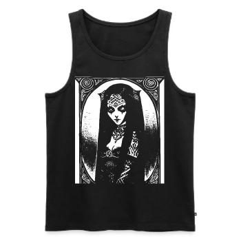 Dark Art Occulte Gothique Batcave Girl Post Punk Bat - Débardeur bio Premium Homme - noir - Devant - Michal (187cm)
