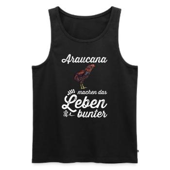 Araucana Hühner I Hühnerrasse Huhn Motiv für - Männer Premium Bio Tank Top - Schwarz - Vorne - Michal (187cm)