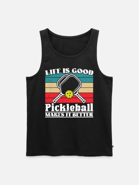 Le pickleball l’améliore - Débardeur bio Premium Homme - noir