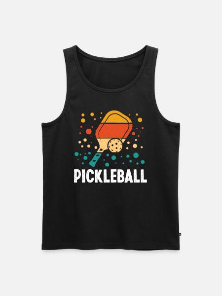 Pickleball - Männer Premium Bio Tank Top - Schwarz