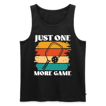 one Game Pickleball - Männer Premium Bio Tank Top - Schwarz - Vorne - Michal (187cm)