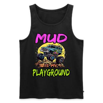 Mud Is My Playground für Offroad Fans - Männer Premium Bio Tank Top - Schwarz - Vorne - Michal (187cm)