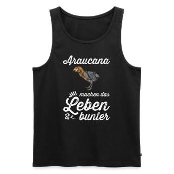 Araucana Hühner I Hühnerrasse Huhn Motiv für - Männer Premium Bio Tank Top - Schwarz - Vorne - Michal (187cm)