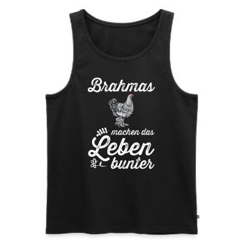 Brahma Hühner I Chicken Geflügel Motiv für - Männer Premium Bio Tank Top - Schwarz - Vorne - Michal (187cm)