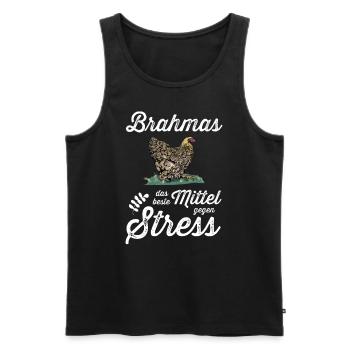 Brahma Hühner I Chicken Geflügel Motiv für - Männer Premium Bio Tank Top - Schwarz - Vorne - Michal (187cm)