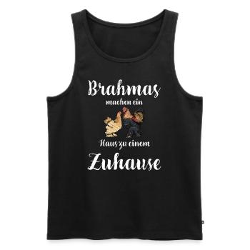 Brahma Hühner I Chicken Geflügel Motiv für - Männer Premium Bio Tank Top - Schwarz - Vorne - Michal (187cm)
