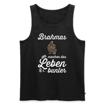 Brahma Hühner I Chicken Geflügel Motiv für - Männer Premium Bio Tank Top - Schwarz - Vorne - Michal (187cm)