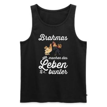Brahma Hühner I Chicken Geflügel Motiv für - Männer Premium Bio Tank Top - Schwarz - Vorne - Michal (187cm)