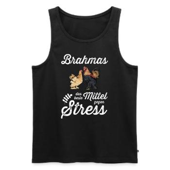 Brahma Hühner I Chicken Geflügel Motiv für - Männer Premium Bio Tank Top - Schwarz - Vorne - Michal (187cm)