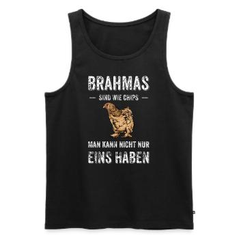 Brahma Hühner I Chicken Geflügel Motiv für - Männer Premium Bio Tank Top - Schwarz - Vorne - Michal (187cm)