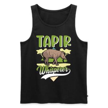 Tapir Whispering lowland tapir - Men's Premium Organic Tank Top - black - Front - AI Model Male 178 light (178cm)