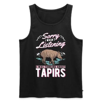 Tapir Gift Lowland Tapir Tapirdae Tapir - Men's Premium Organic Tank Top - black - Front - Michal (187cm)