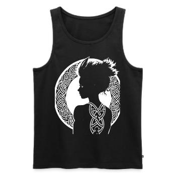 Fantasy Post Punk Keltische Stammeskunst Batcave Girl - Männer Premium Bio Tank Top - Schwarz - Vorne - Michal (187cm)