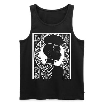 Fantasy Post Punk Keltische Stammeskunst Batcave Girl - Männer Premium Bio Tank Top - Schwarz - Vorne - Michal (187cm)