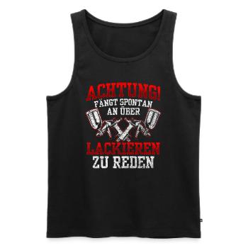 Fahrzeuglackierer redet spontan Lackierer - Männer Premium Bio Tank Top - Schwarz - Vorne - Michal (187cm)