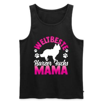 Beste Harzer Fuchs Mama altdeutscher Hütefuchs - Männer Premium Bio Tank Top - Schwarz - Vorne - Michal (187cm)