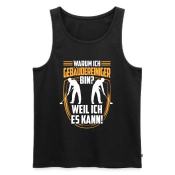Gebäudereiniger weil ich kann Fensterputzer - Männer Premium Bio Tank Top - Schwarz - Vorne - Michal (187cm)