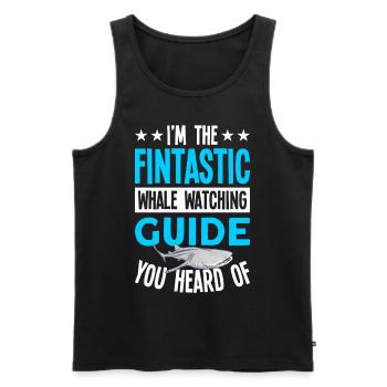 Whale Watching Whale Watching Orca Blue Whale - Men's Premium Organic Tank Top - black - Front - AI Model Male 178 light (178cm)