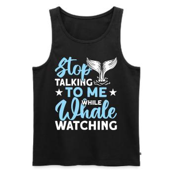 Whale Watching Whale Watching Orca Blue Whale - Men's Premium Organic Tank Top - black - Front - AI Model Male 178 light (178cm)