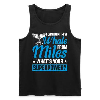 Whale Watching Whale Watching Orca Blue Whale - Men's Premium Organic Tank Top - black - Front - AI Model Male 178 light (178cm)