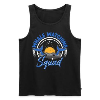 Whale Watching Whale Watching Orca Blue Whale - Men's Premium Organic Tank Top - black - Front - AI Model Male 178 light (178cm)
