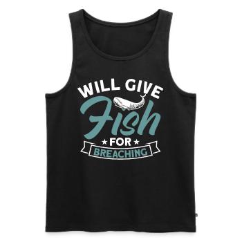 Whale Watching Whale Watching Orca Blue Whale - Men's Premium Organic Tank Top - black - Front - AI Model Male 178 light (178cm)