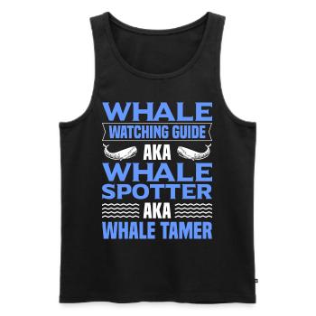 Whale Watching Whale Watching Whales Orca Blue Whale - Men's Premium Organic Tank Top - black - Front - AI Model Male 178 light (178cm)