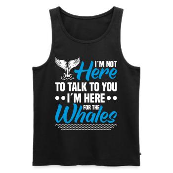 Whale Watching Whale Watching Orca Blue Whale - Men's Premium Organic Tank Top - black - Front - AI Model Male 178 light (178cm)