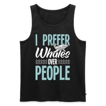 Whale Watching Whale Watching Orca Blue Whale - Men's Premium Organic Tank Top - black - Front - AI Model Male 178 light (178cm)