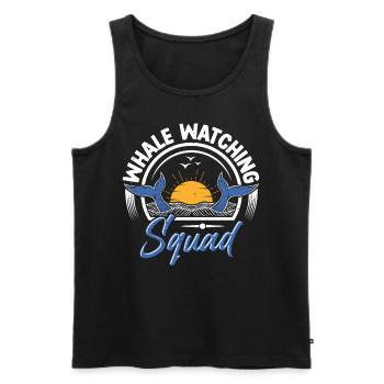 Whale Watching Whale Watching Orca Blue Whale - Men's Premium Organic Tank Top - black - Front - AI Model Male 178 light (178cm)
