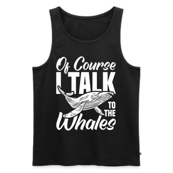 Whale Watching Whale Watching Orca Blue Whale - Men's Premium Organic Tank Top - black - Front - AI Model Male 178 light (178cm)