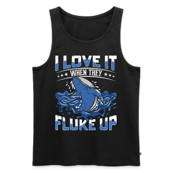 Whale Watching Whale Watching Orca Blue Whale - Men's Premium Organic Tank Top - black - Front - AI Model Male 178 light (178cm)
