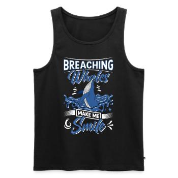 Whale Watching Whale Watching Orca Blue Whale - Men's Premium Organic Tank Top - black - Front - AI Model Male 178 light (178cm)