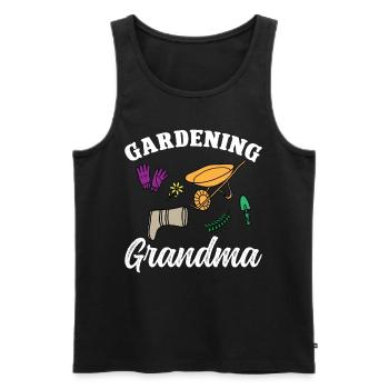 Jardinage grand-mère - Débardeur bio Premium Homme - noir - Devant - Michal (187cm)