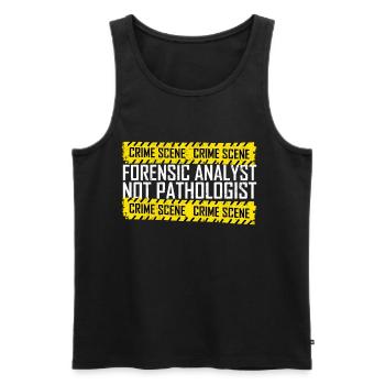 Forensics Forensic Scientist Forensic Science - Men's Premium Organic Tank Top - black - Front - AI Model Male 178 light (178cm)