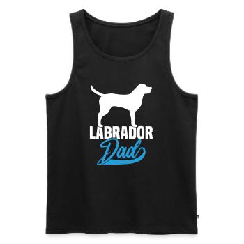 Labrador Dad - Männer Premium Bio Tank Top - Schwarz - Vorne - AI Model Male 178 light (178cm)
