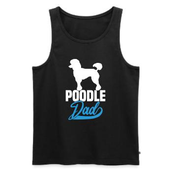 Poodle Dad - Männer Premium Bio Tank Top - Schwarz - Vorne - AI Model Male 178 light (178cm)