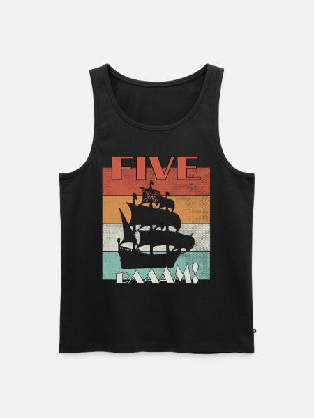 Pirat 5 Jahre Geburtstagsshirt - Männer Premium Bio Tank Top - Schwarz