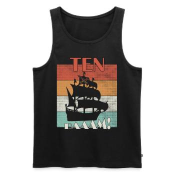 10 Jahre Pirat 10. Geburtstag - Männer Premium Bio Tank Top - Schwarz - Vorne - AI Model Male 178 light (178cm)